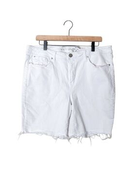 Seven7 Sunset Bermuda White Denim Jean Shorts
